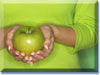 Apple in hands
