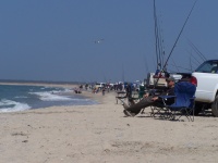 Surf fishing at Cape Point