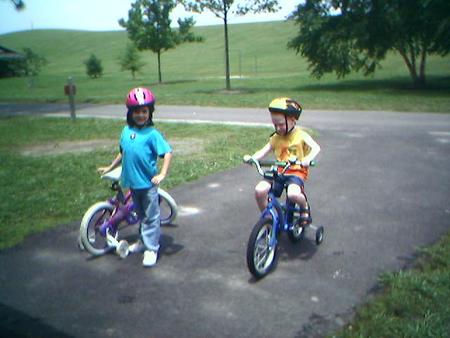 ride bike. playground, and ride bikes