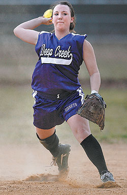 Deep Creek junior shortstop Jessica Fix joined the varsity team late in her freshman year and became a fixture in the lineup last year. 
