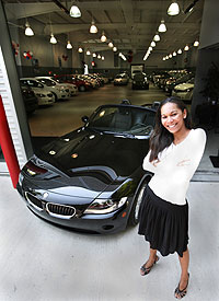 Angela Cochran and her 2005 BMW Z4.  
